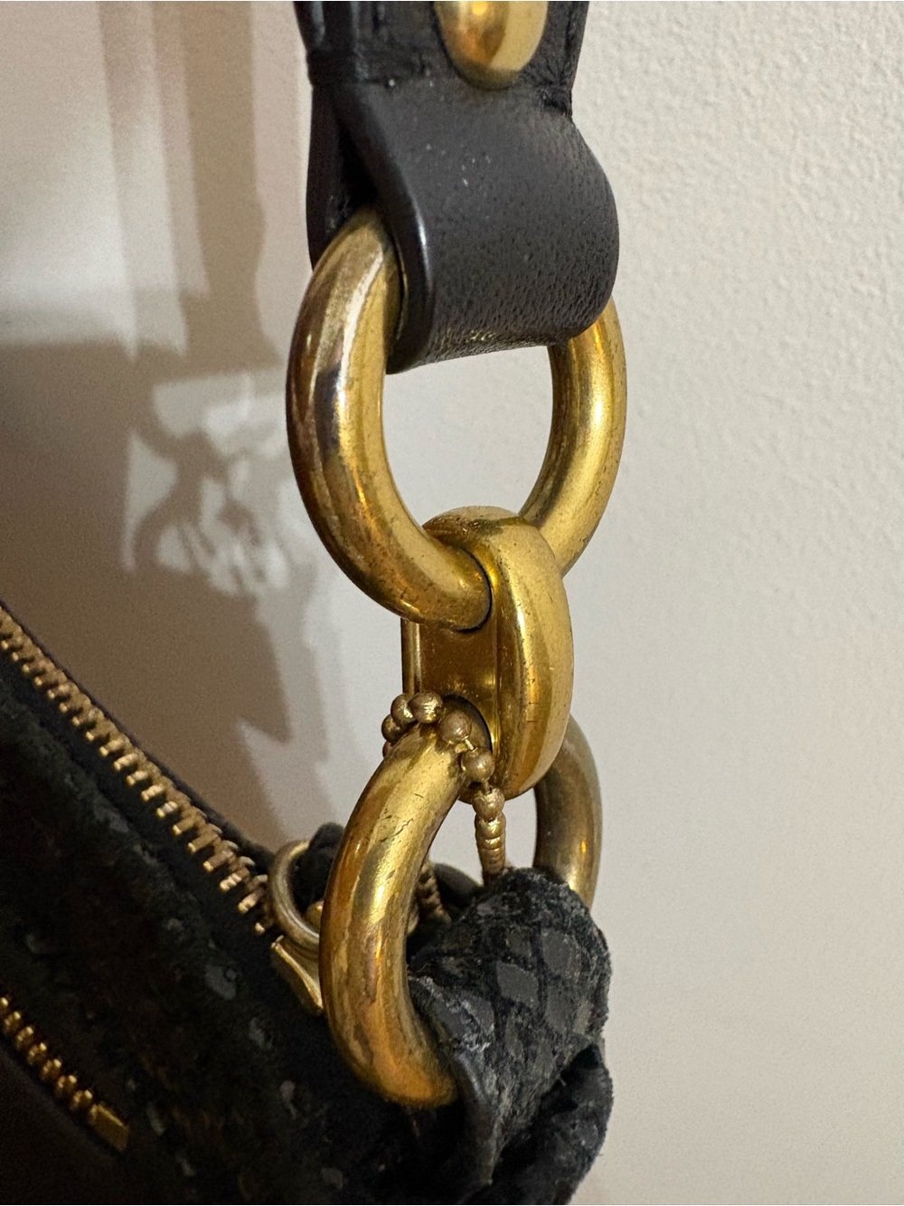 2010s Coach Black Leather Shoulder Bag with Gold Hardware - Picture 7 of 12